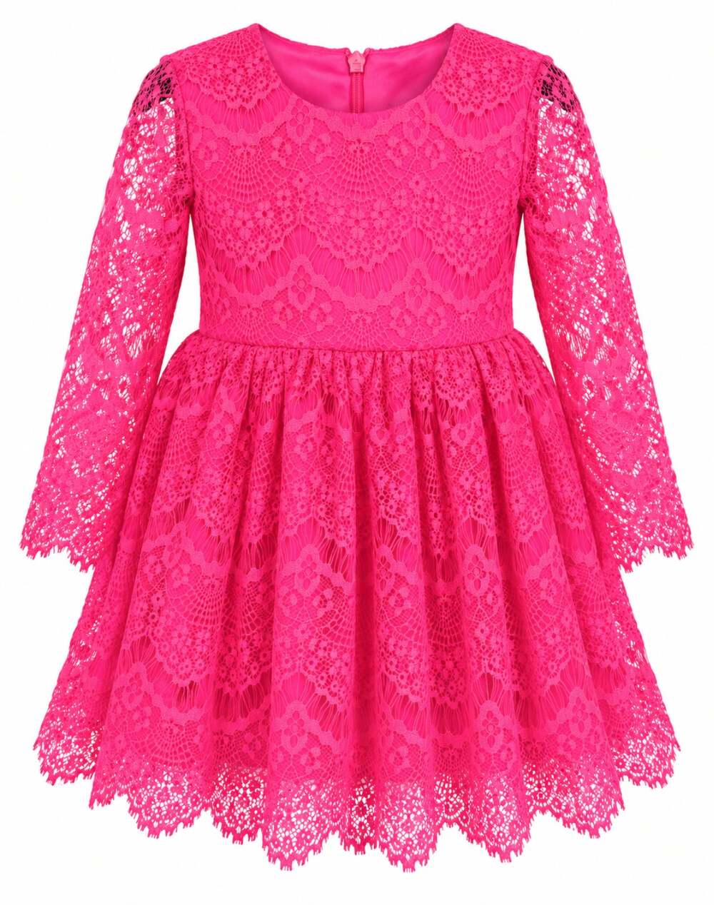 BARDOT Baby Gertrude Lace Dress Size 9-12 Months Pink Long Sleeve NWT